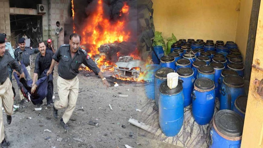 कराची को दहलाने की थी साजिश ,60 ड्रमों के अंदर पकड़ा गया 4 टन विस्फोटक