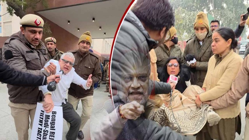 ED रेड के पर बौखलाए TMC पार्टी के सांसद,दिल्ली में अमित शाह के ऑफिस के बाहर प्रदर्शन