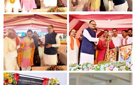डिप्टी सीएम ब्रजेश पाठक ने किया 'The Learning World School' का भव्य शुभारंभ, वैदिक मंत्रोच्चार से गूँजा परिसर